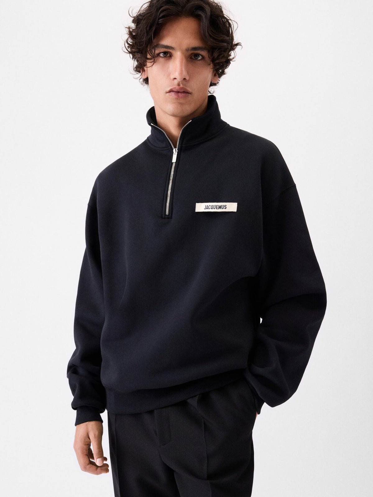 The Gros Grain zipped-rollneck sweatshirt