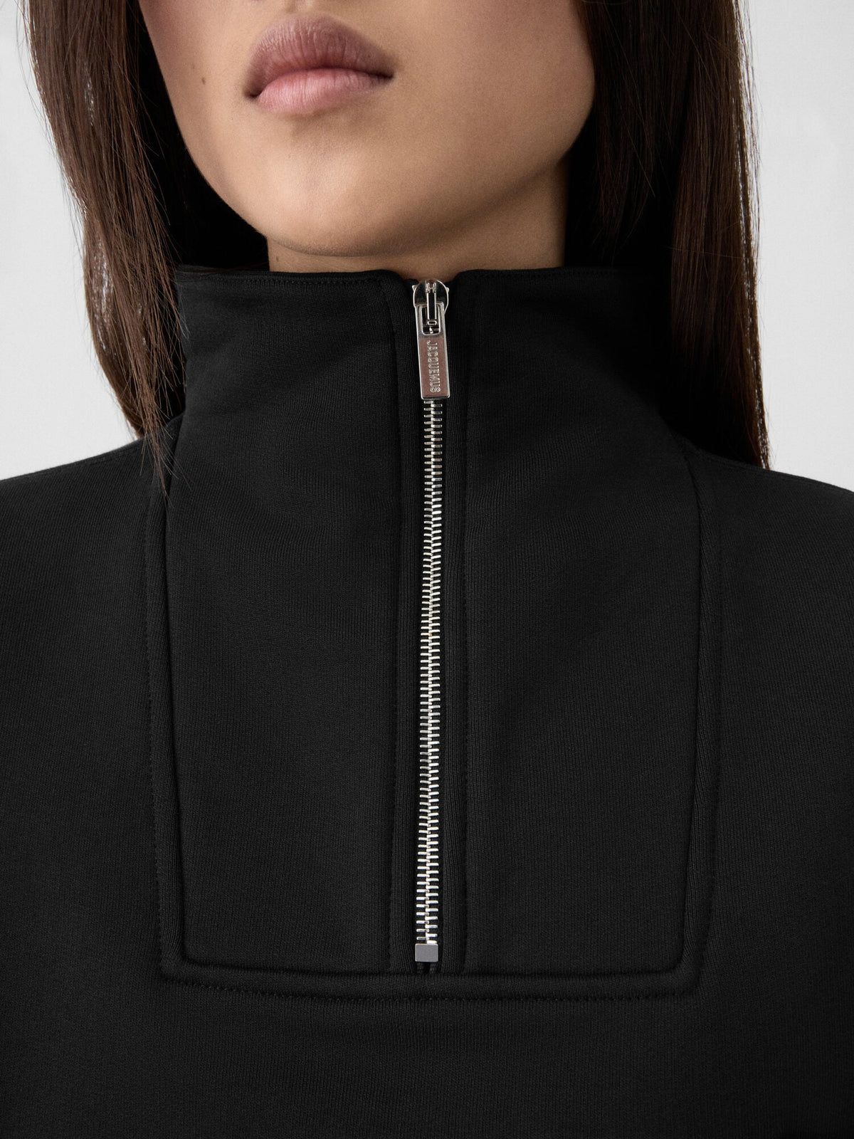 The Gros Grain zipped-rollneck sweatshirt