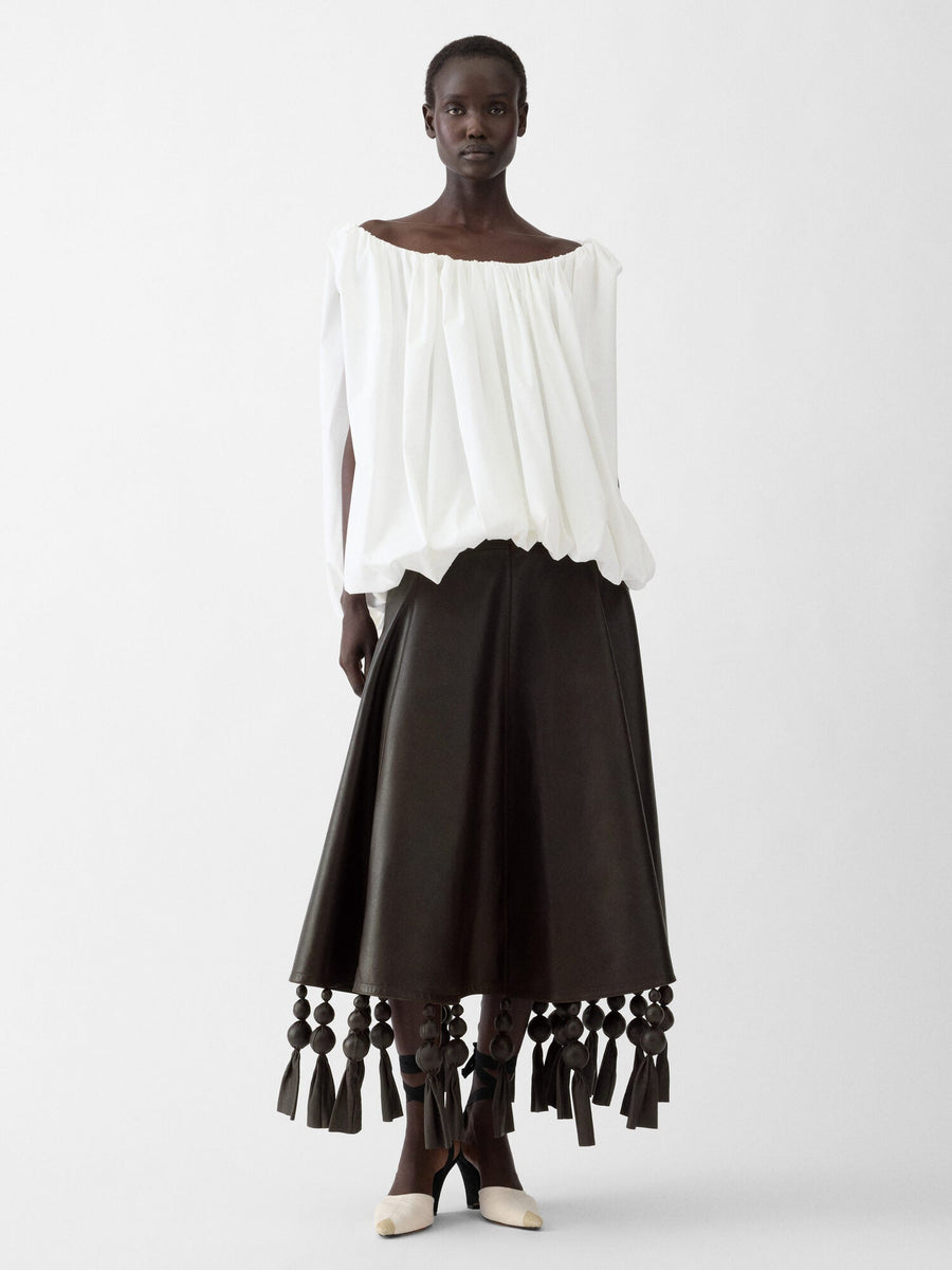 The Triangle leather skirt