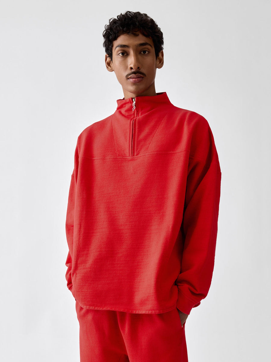 The Rond Carré zipped roll-neck sweatshirt