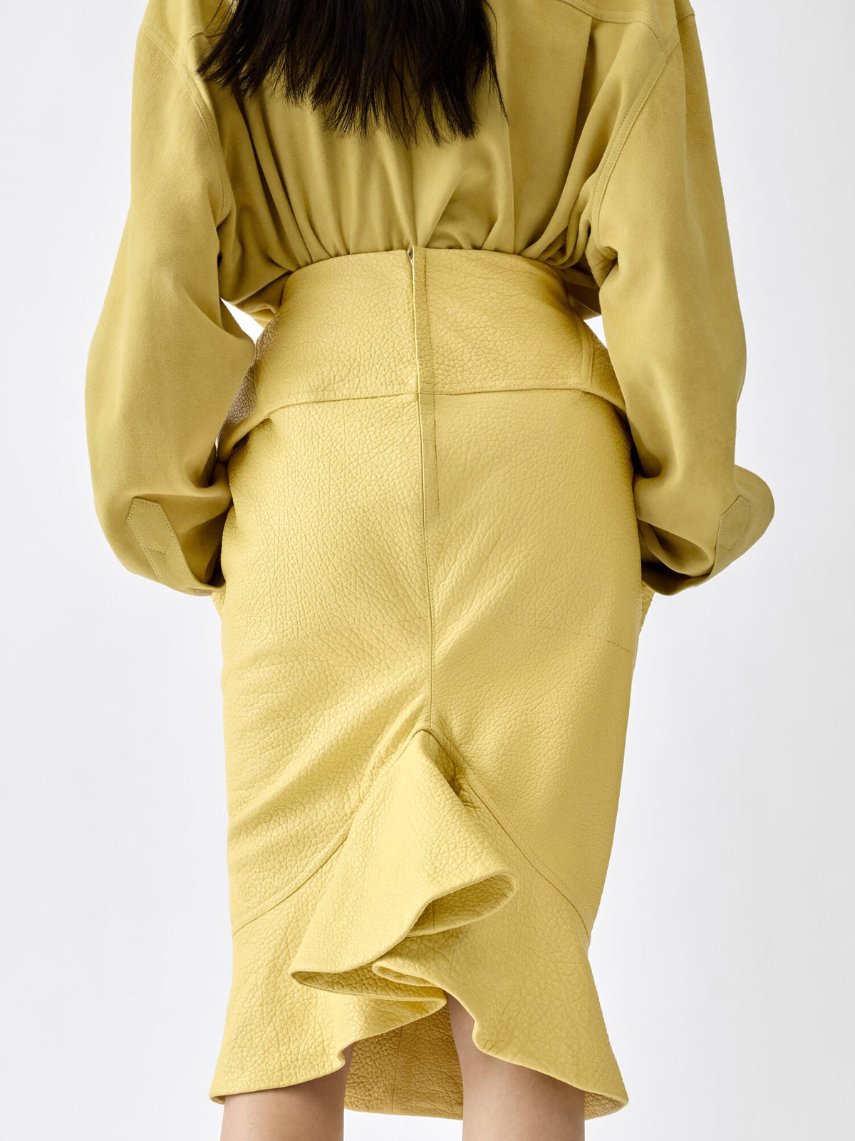 The Cubisto leather skirt