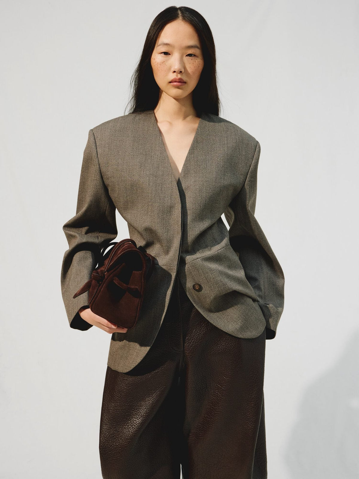 The Cubisto leather shorts