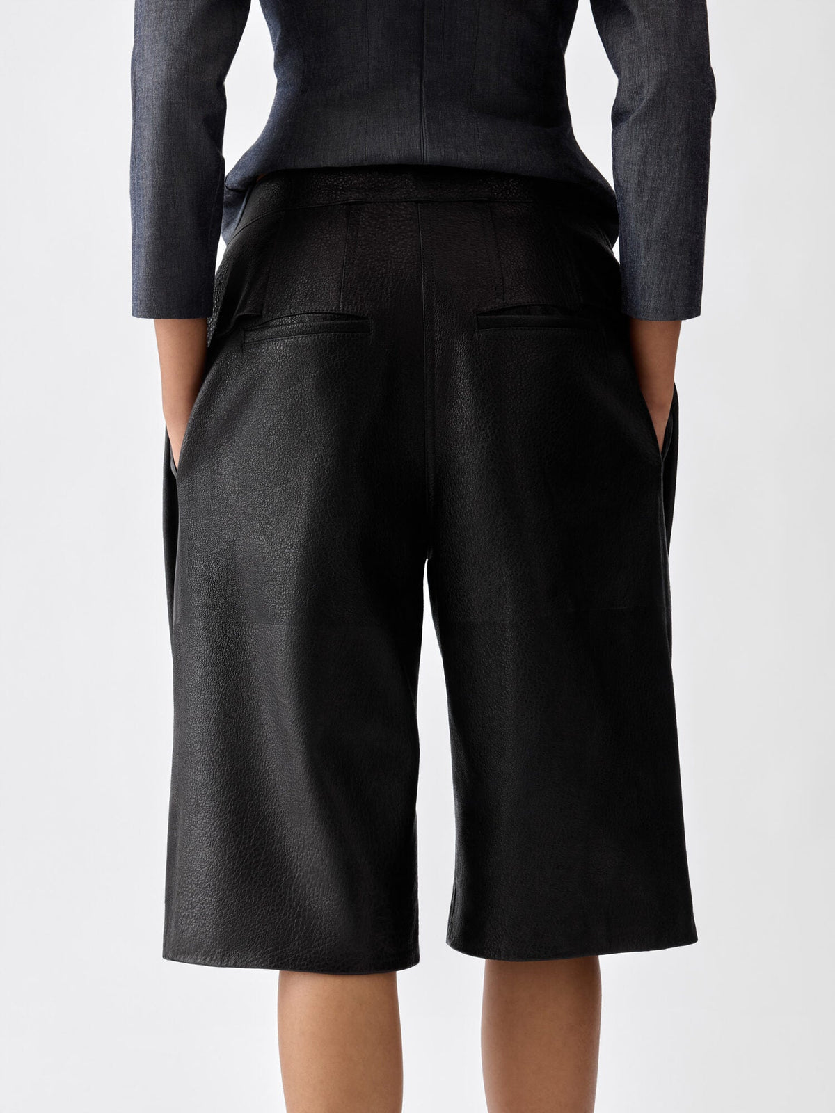 The Cubisto leather shorts
